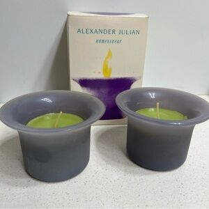 Alexander Julian Womenswear Candle Set RARE 1993